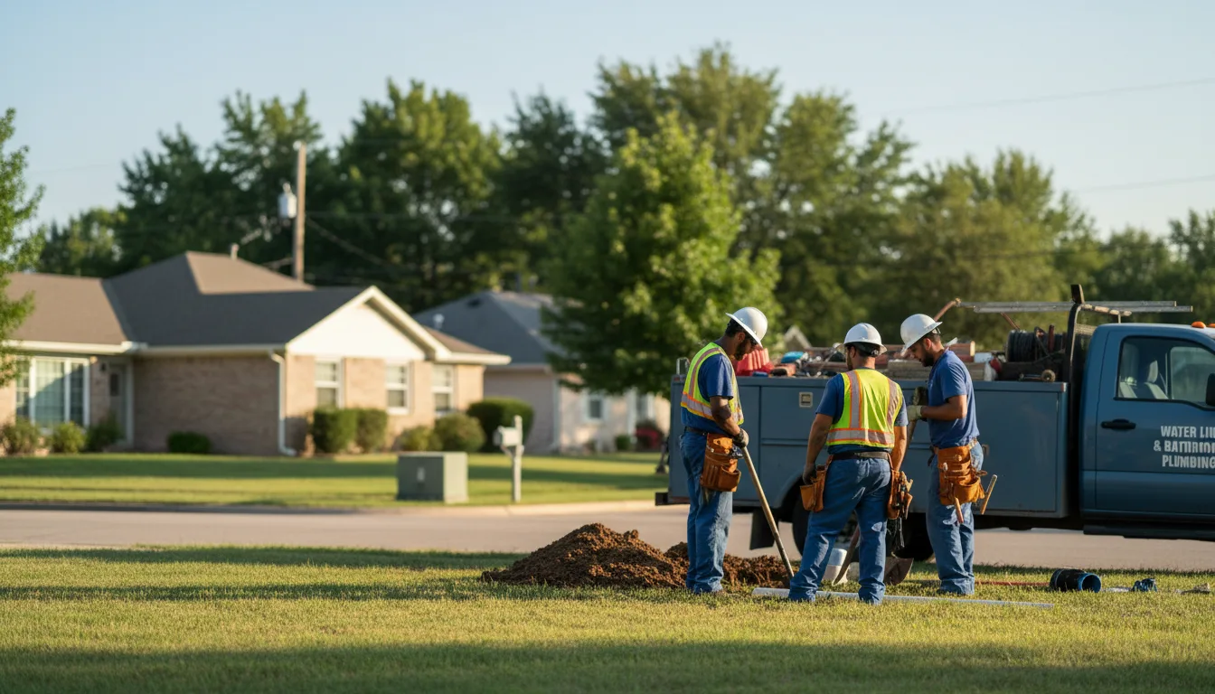 Residential water line and bathroom plumbing service in Larsen, WI